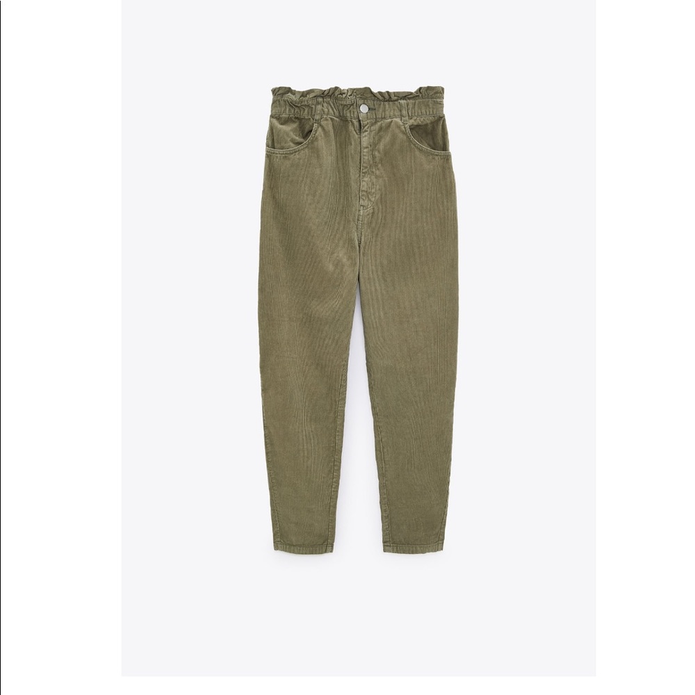 Zara paperbag pants size 32 small linen pink